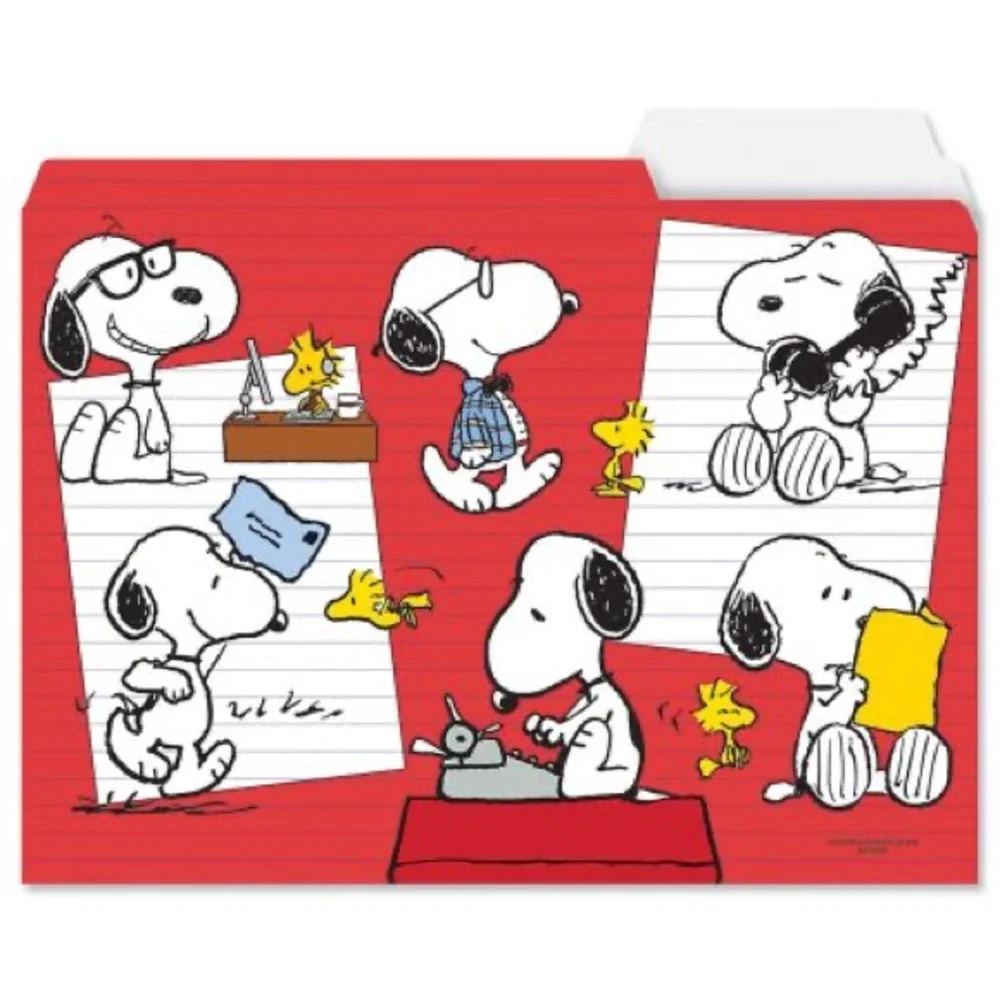 PEANUTS® Snoopy & Woodstock Brights Letter Top Tab File Folders, 12 ct (902177)